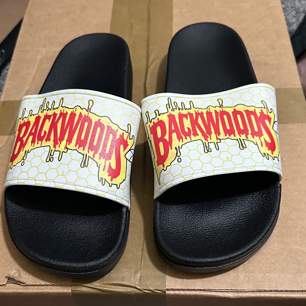 Men's Slide Sandals - Black and Yellow